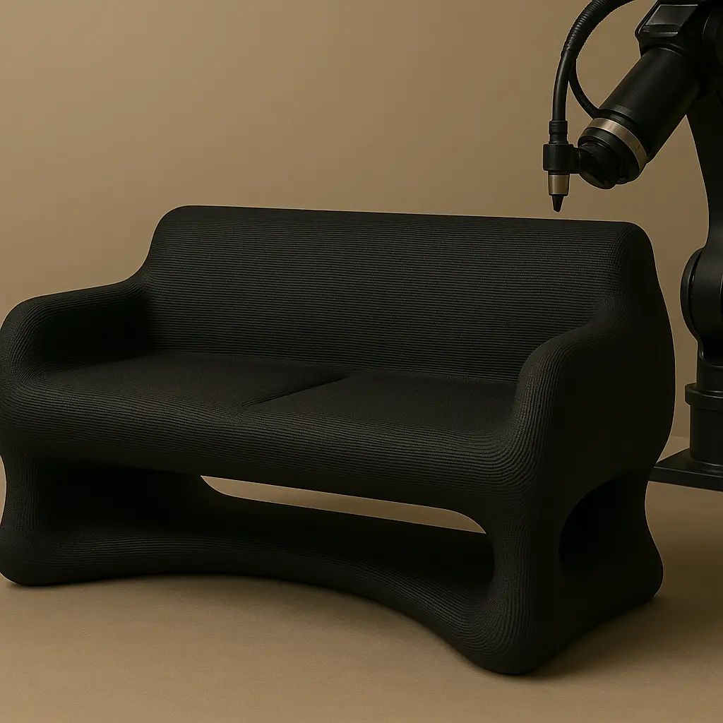 Monolithic 3D-Printed Sofa