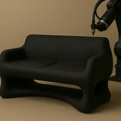 Monolithic 3D-Printed Sofa